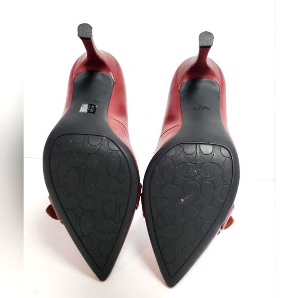 Coach Varick Pump Womens Merlot Size 7B - Picture 9 of 12